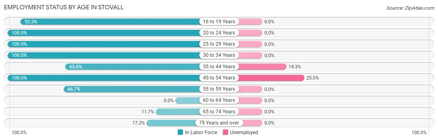 Employment Status by Age in Stovall