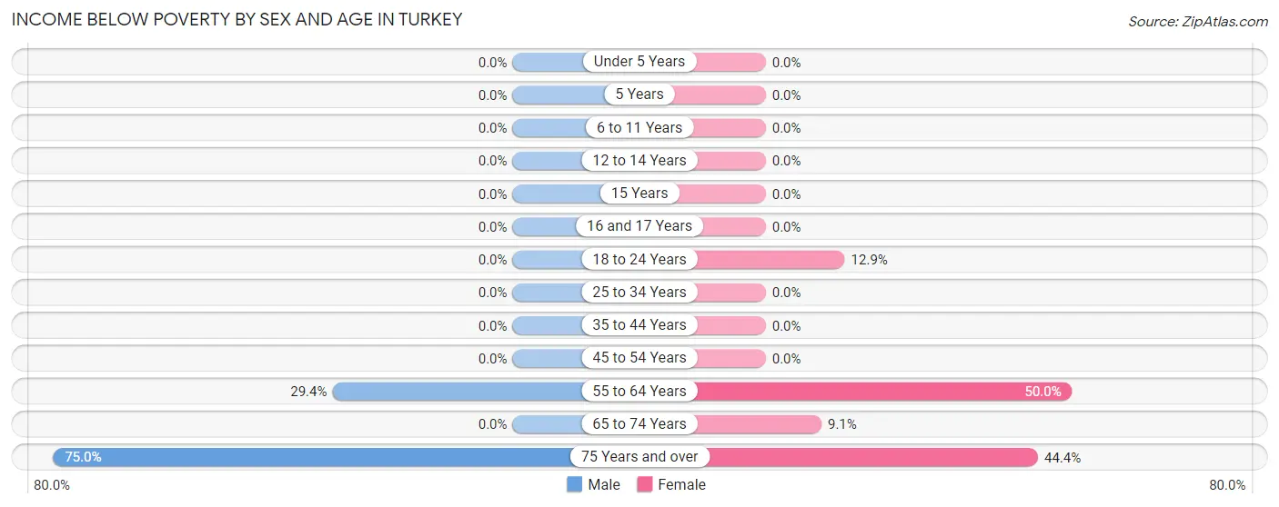 Income Below Poverty by Sex and Age in Turkey
