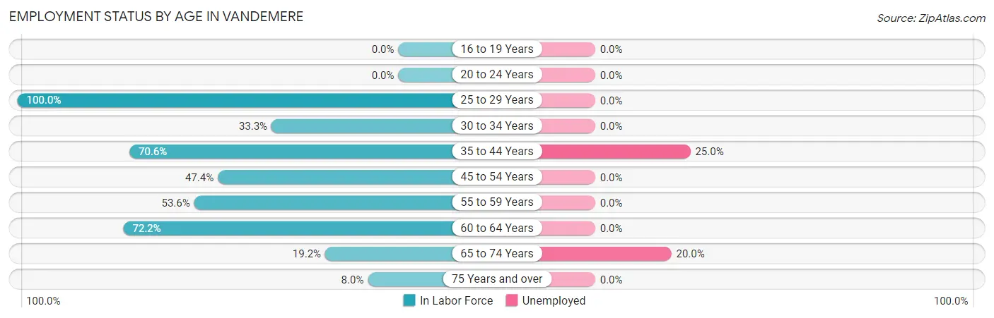 Employment Status by Age in Vandemere
