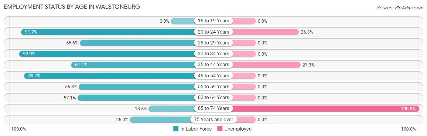 Employment Status by Age in Walstonburg