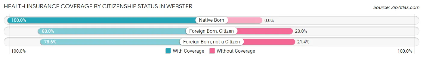 Health Insurance Coverage by Citizenship Status in Webster