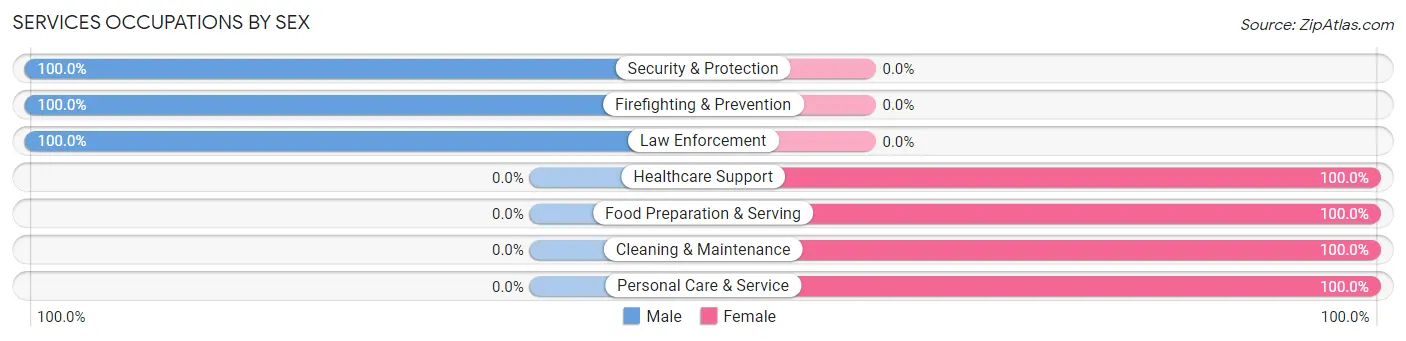 Services Occupations by Sex in White Lake