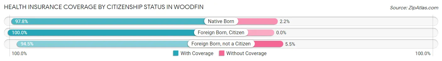 Health Insurance Coverage by Citizenship Status in Woodfin