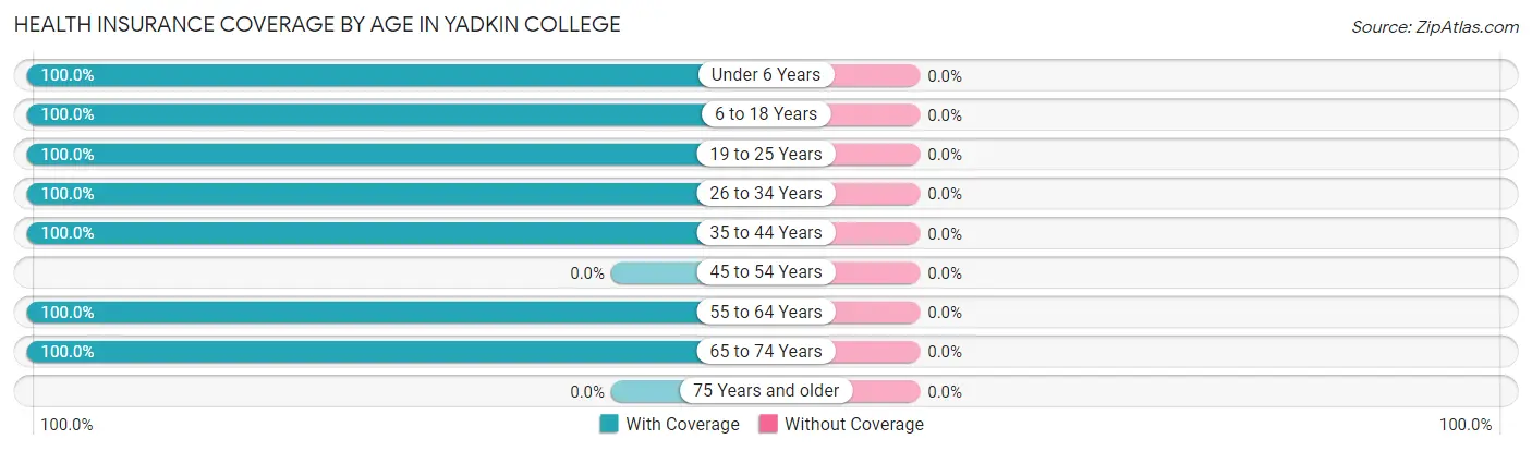 Health Insurance Coverage by Age in Yadkin College