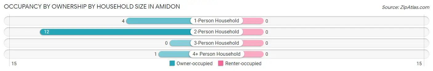 Occupancy by Ownership by Household Size in Amidon