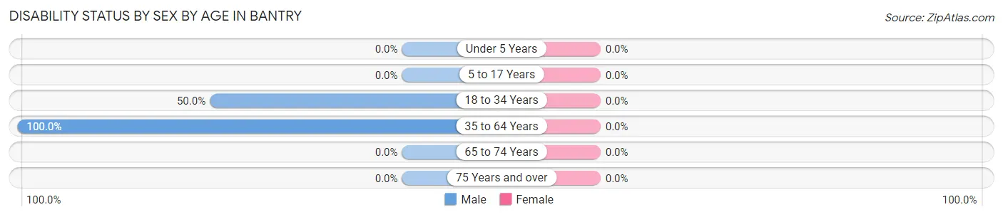 Disability Status by Sex by Age in Bantry