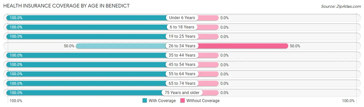 Health Insurance Coverage by Age in Benedict