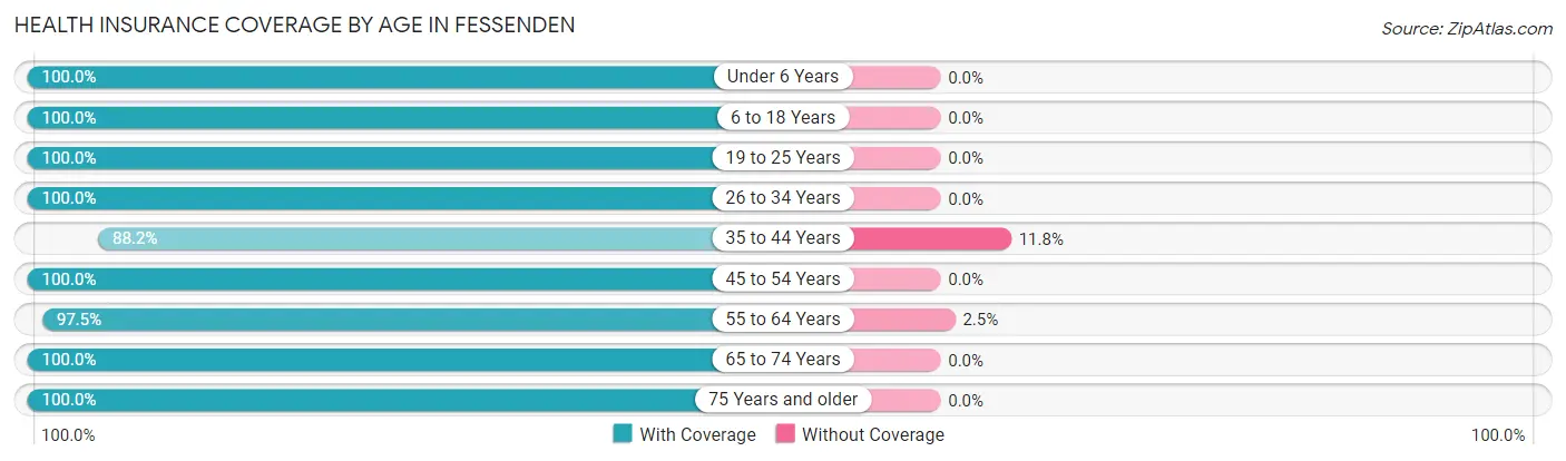 Health Insurance Coverage by Age in Fessenden