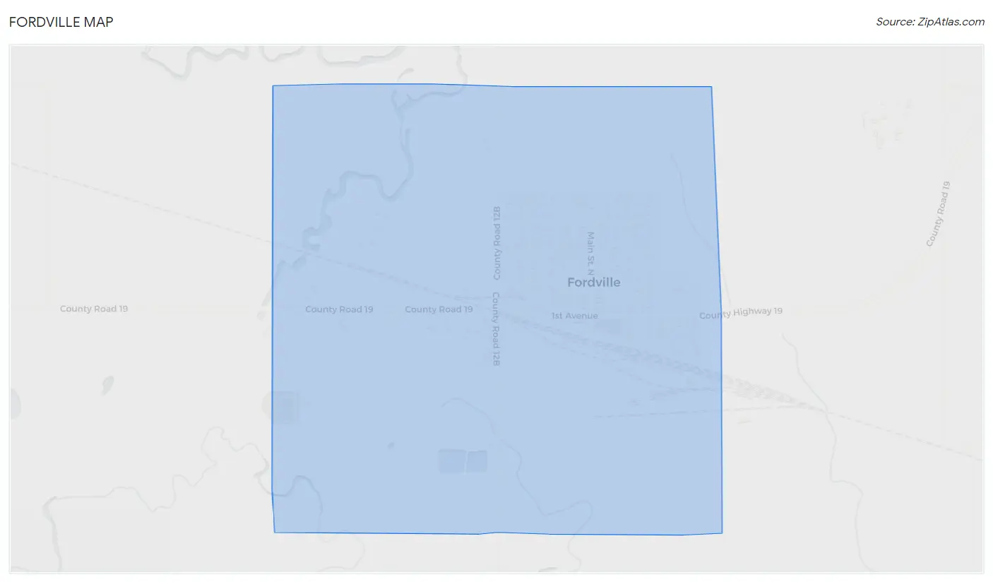 Fordville Map