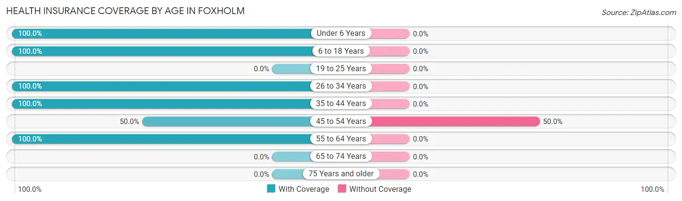 Health Insurance Coverage by Age in Foxholm