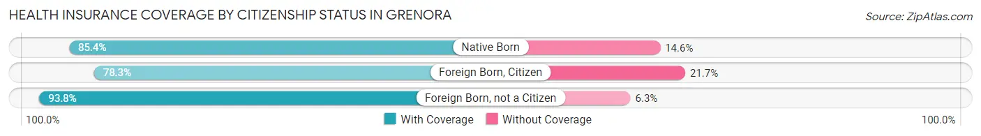 Health Insurance Coverage by Citizenship Status in Grenora