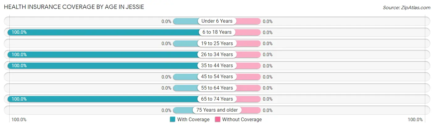 Health Insurance Coverage by Age in Jessie
