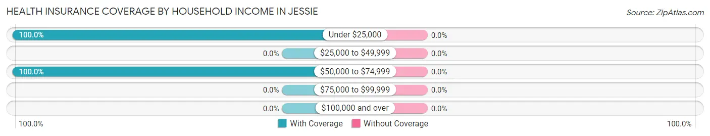 Health Insurance Coverage by Household Income in Jessie