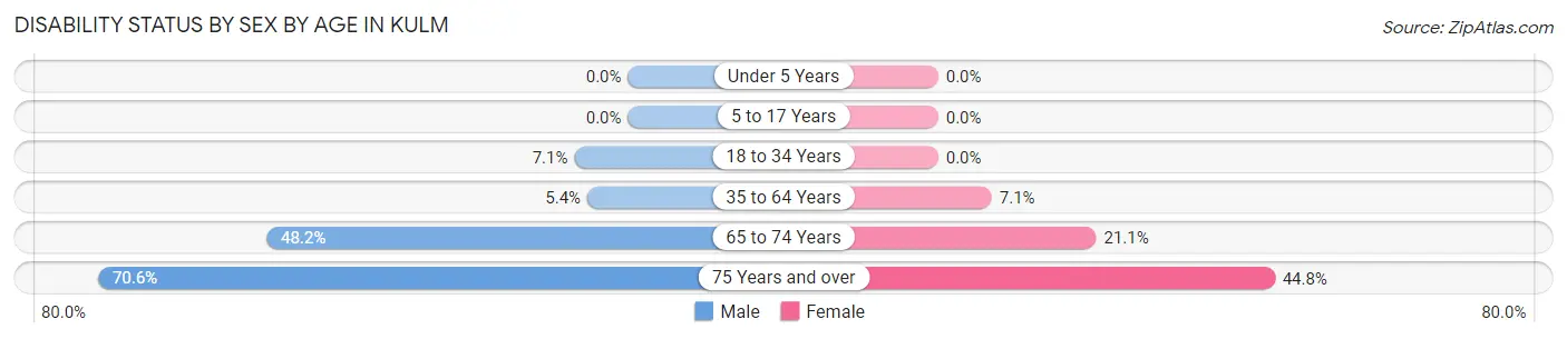 Disability Status by Sex by Age in Kulm
