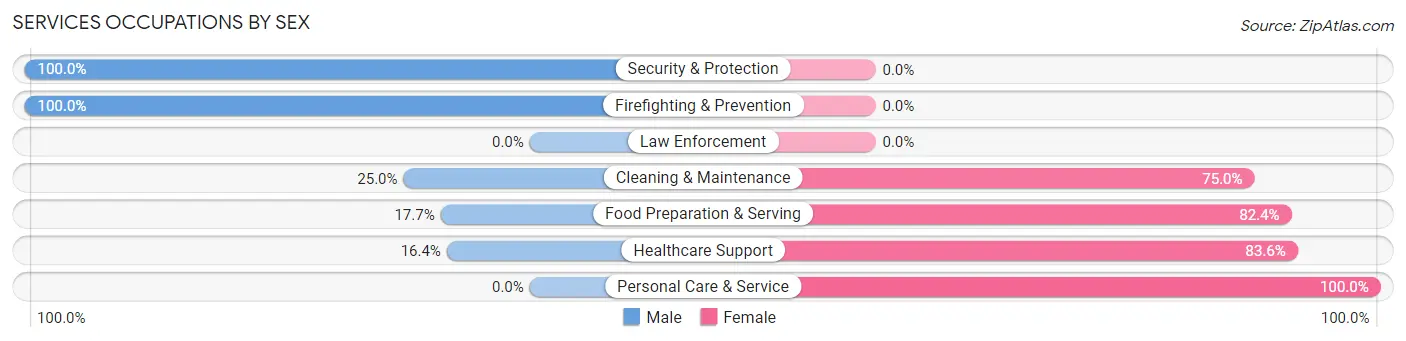 Services Occupations by Sex in Larimore