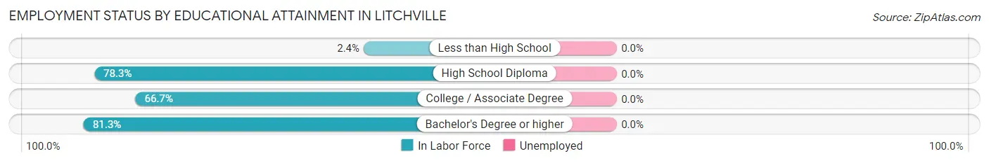 Employment Status by Educational Attainment in Litchville