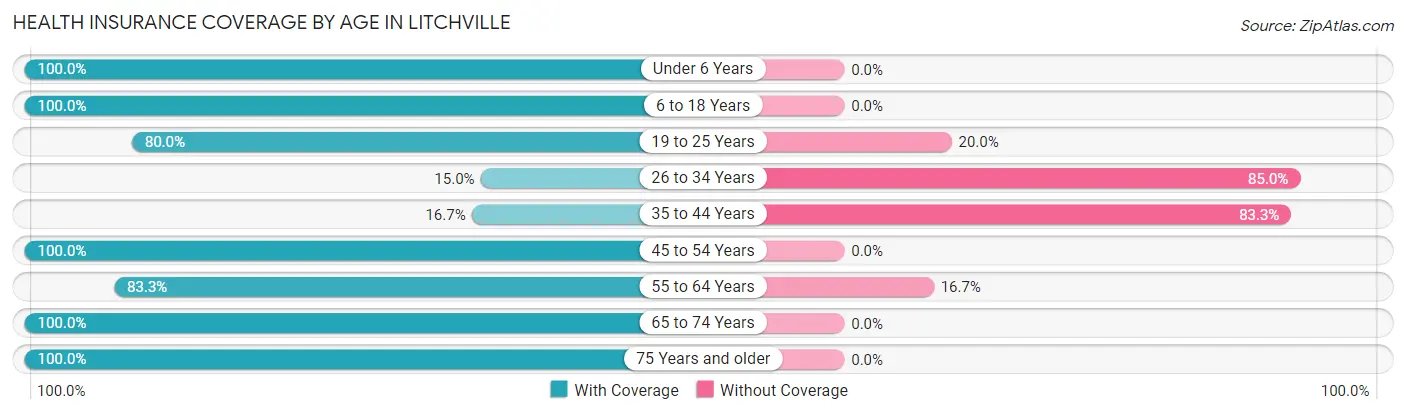Health Insurance Coverage by Age in Litchville
