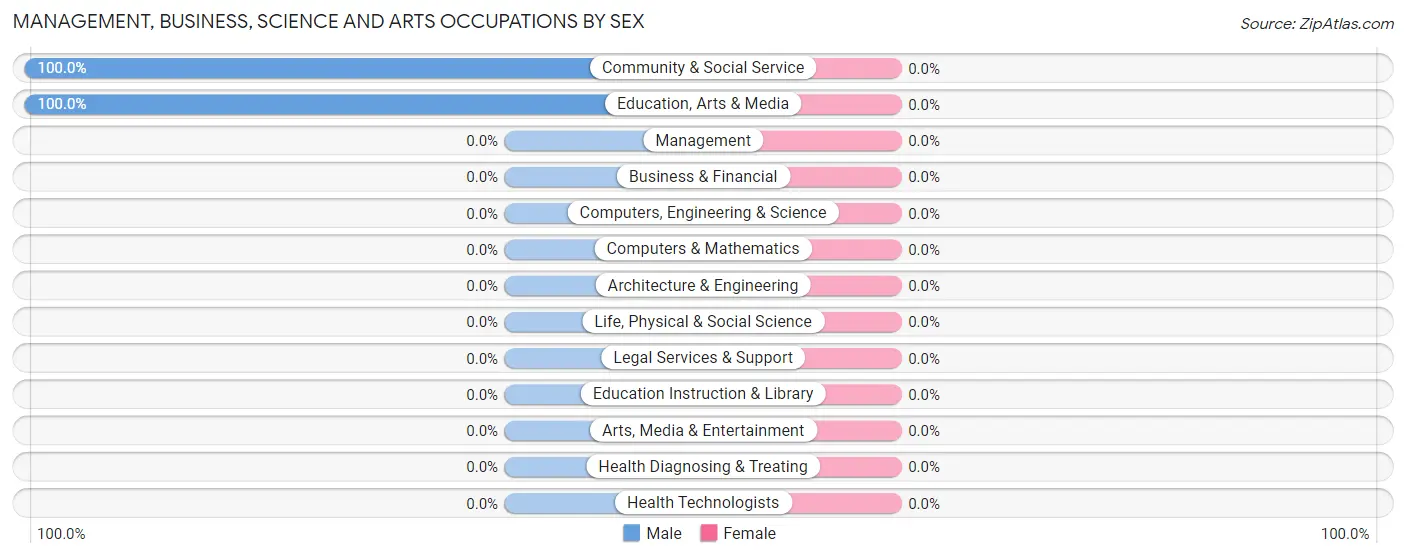 Management, Business, Science and Arts Occupations by Sex in Manning