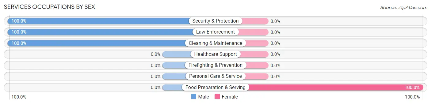 Services Occupations by Sex in Marion
