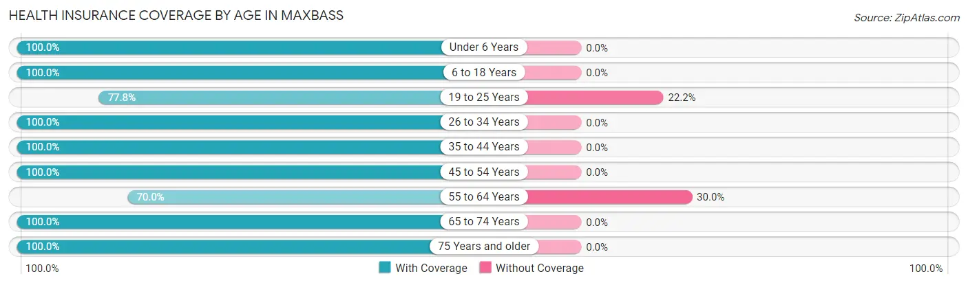 Health Insurance Coverage by Age in Maxbass