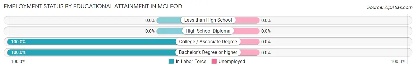 Employment Status by Educational Attainment in Mcleod