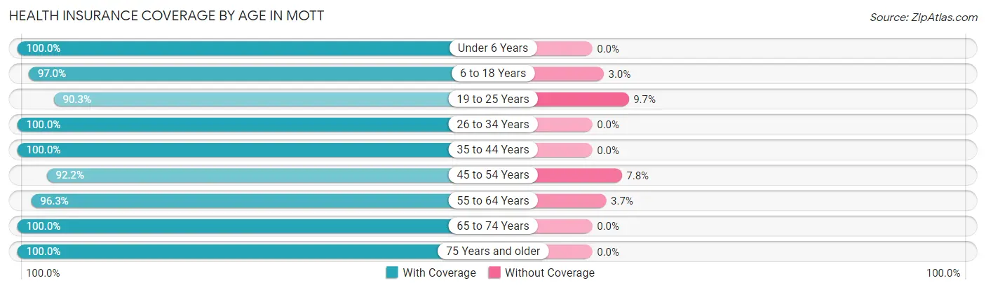 Health Insurance Coverage by Age in Mott