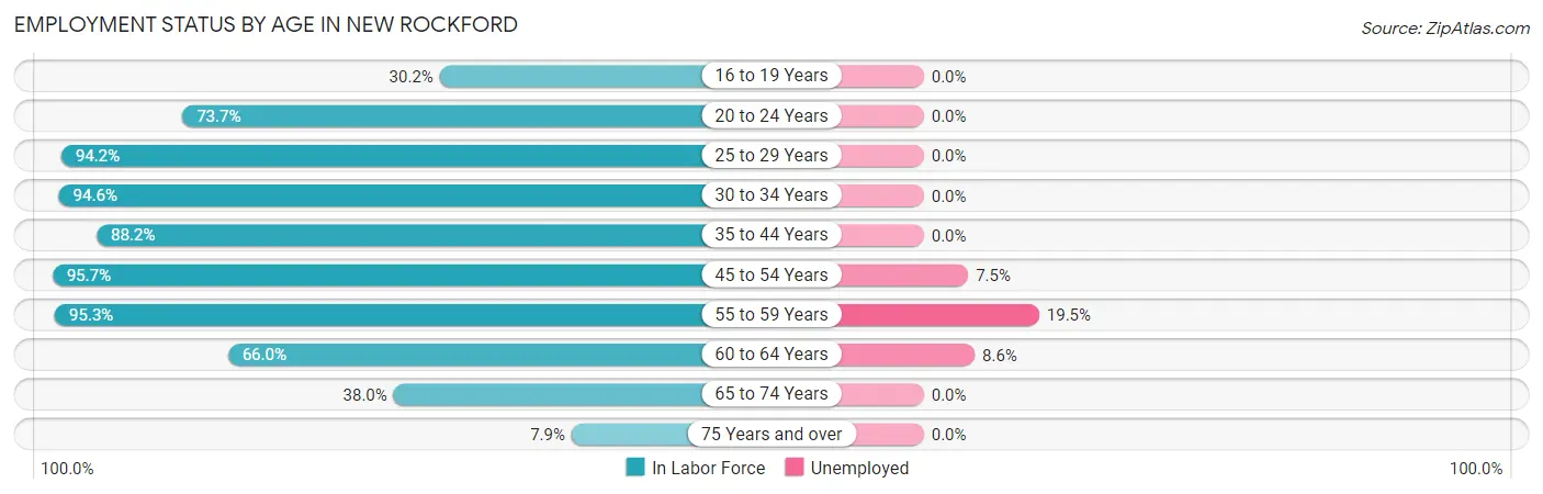 Employment Status by Age in New Rockford