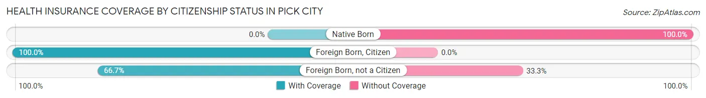 Health Insurance Coverage by Citizenship Status in Pick City
