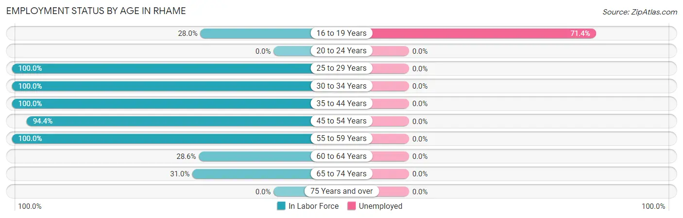 Employment Status by Age in Rhame