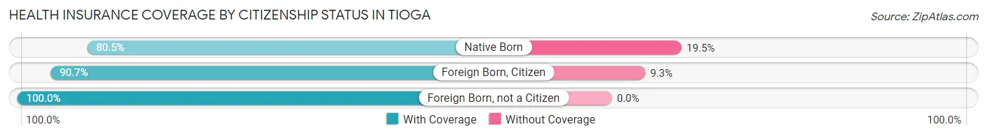 Health Insurance Coverage by Citizenship Status in Tioga