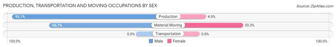 Production, Transportation and Moving Occupations by Sex in Wilton