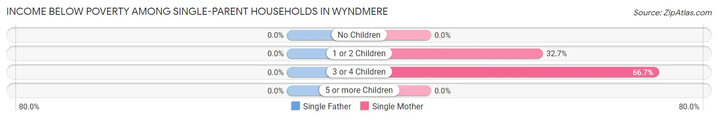 Income Below Poverty Among Single-Parent Households in Wyndmere
