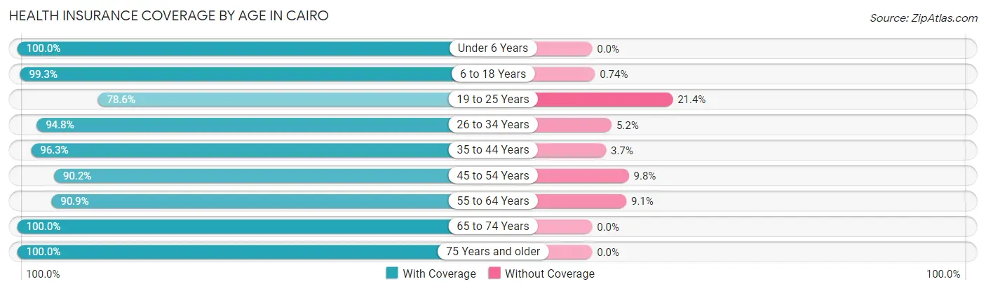 Health Insurance Coverage by Age in Cairo