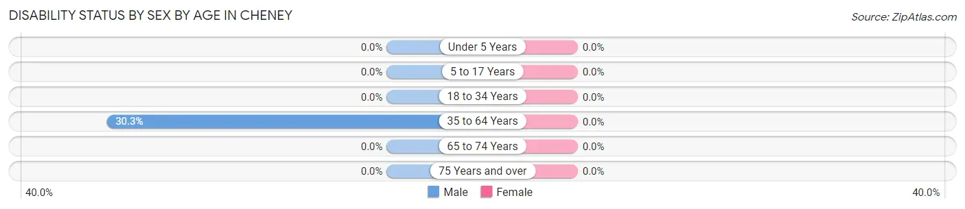 Disability Status by Sex by Age in Cheney