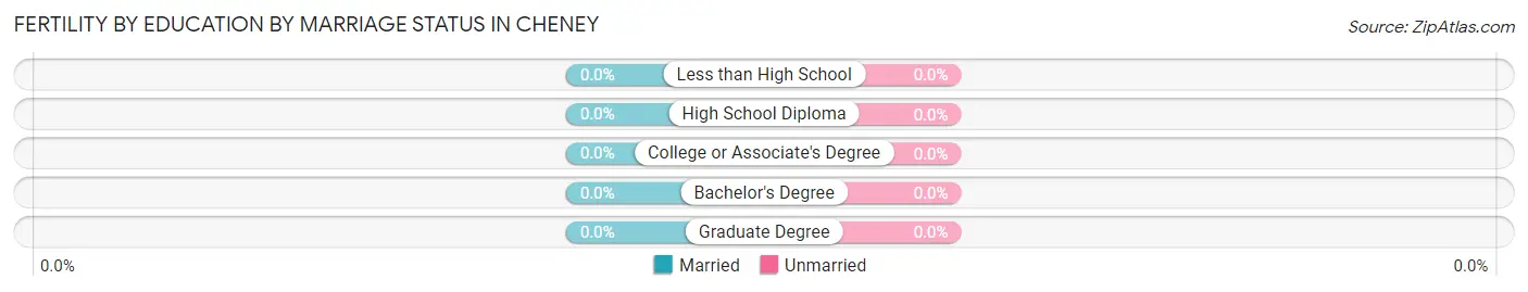 Female Fertility by Education by Marriage Status in Cheney
