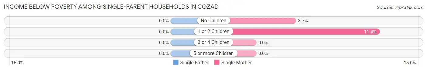 Income Below Poverty Among Single-Parent Households in Cozad