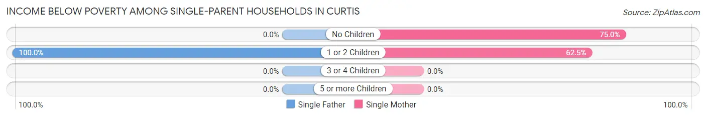 Income Below Poverty Among Single-Parent Households in Curtis