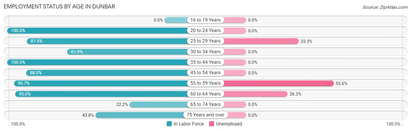 Employment Status by Age in Dunbar