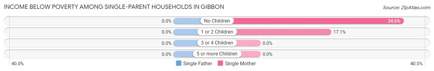Income Below Poverty Among Single-Parent Households in Gibbon