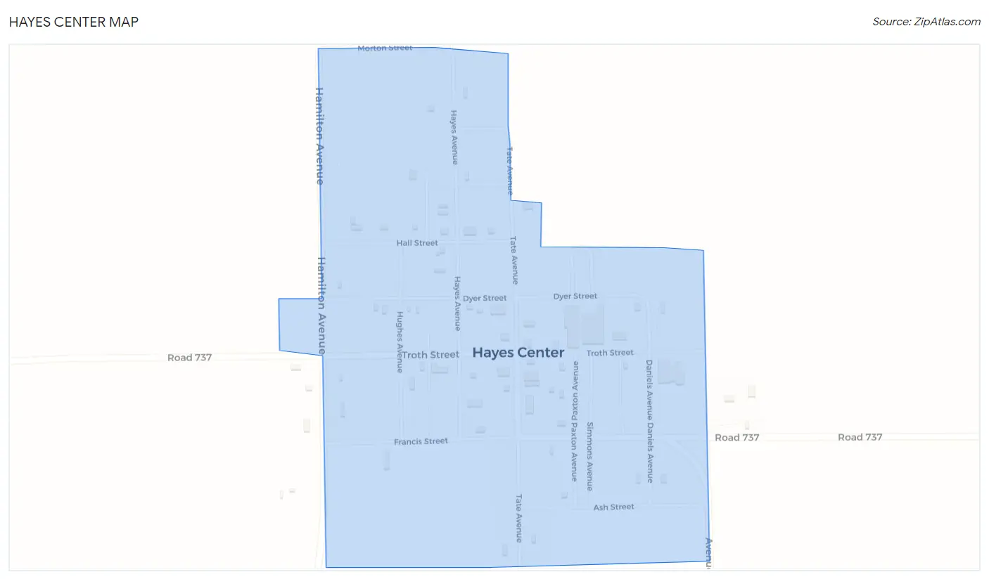 Hayes Center Map