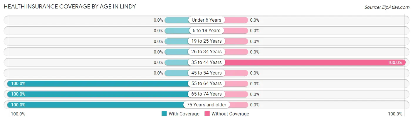 Health Insurance Coverage by Age in Lindy