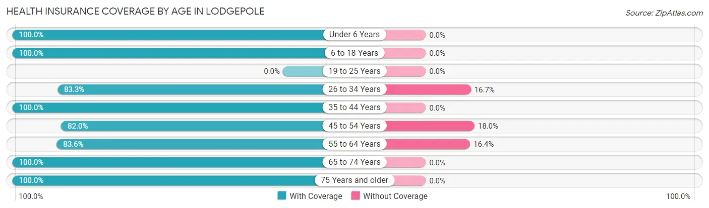 Health Insurance Coverage by Age in Lodgepole