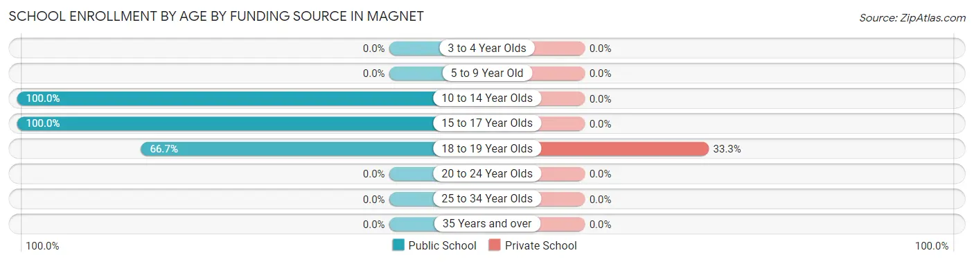 School Enrollment by Age by Funding Source in Magnet
