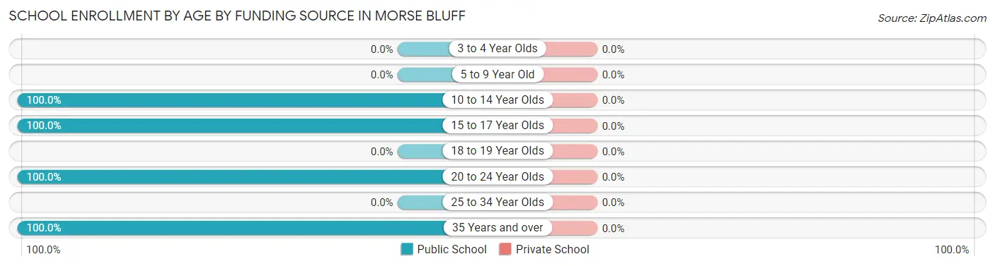 School Enrollment by Age by Funding Source in Morse Bluff
