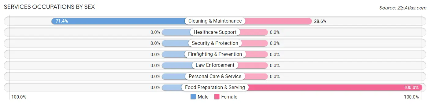 Services Occupations by Sex in Republican City