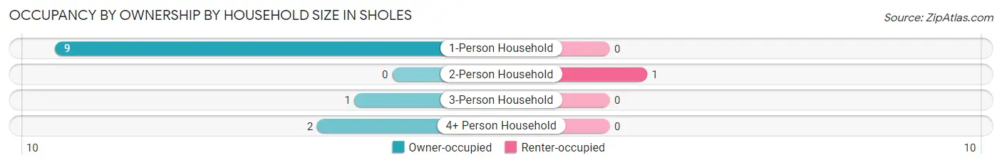 Occupancy by Ownership by Household Size in Sholes