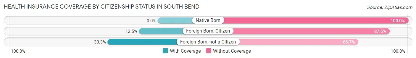 Health Insurance Coverage by Citizenship Status in South Bend