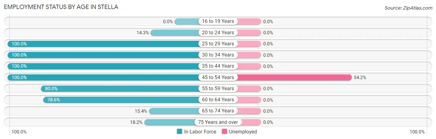 Employment Status by Age in Stella