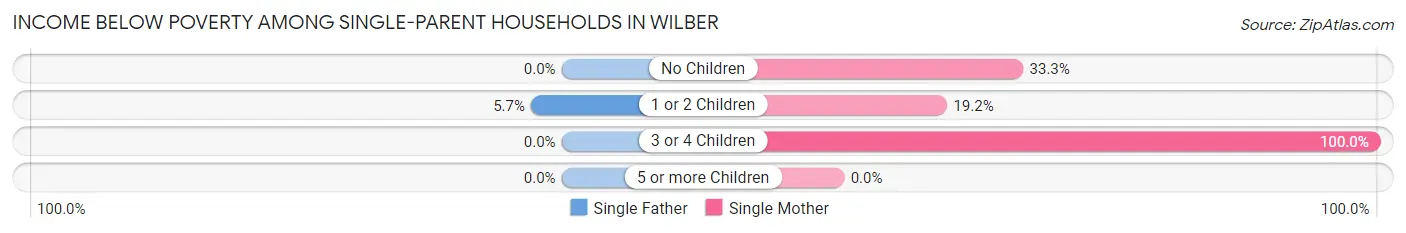 Income Below Poverty Among Single-Parent Households in Wilber