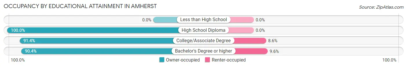 Occupancy by Educational Attainment in Amherst